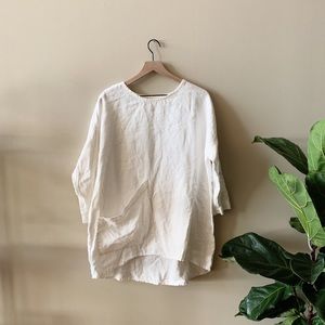 Elizabeth Suzann Harper Tunic in Ivory Linen